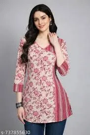 [1029] Ladies Kurti Floral Print