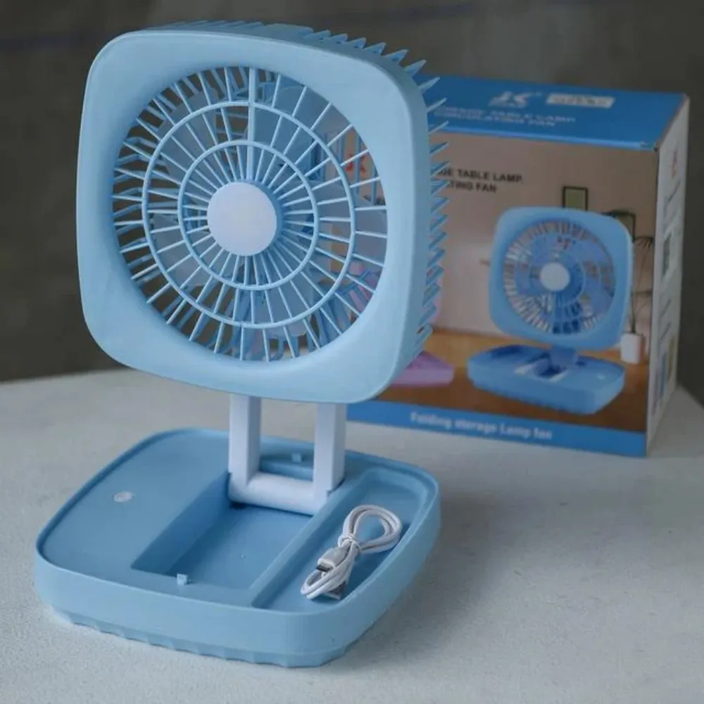 [1124] JK-666 Foldable Rechargeable Fan With Light