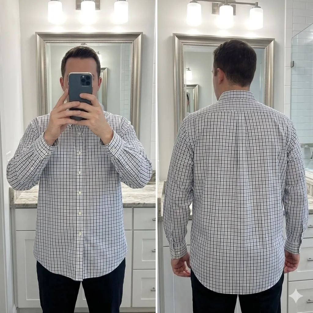 Non-Iron Gingham Dress Shirt